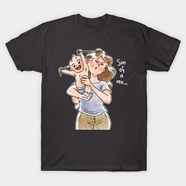 Motherhood (gray) T-Shirt by ginaromoart